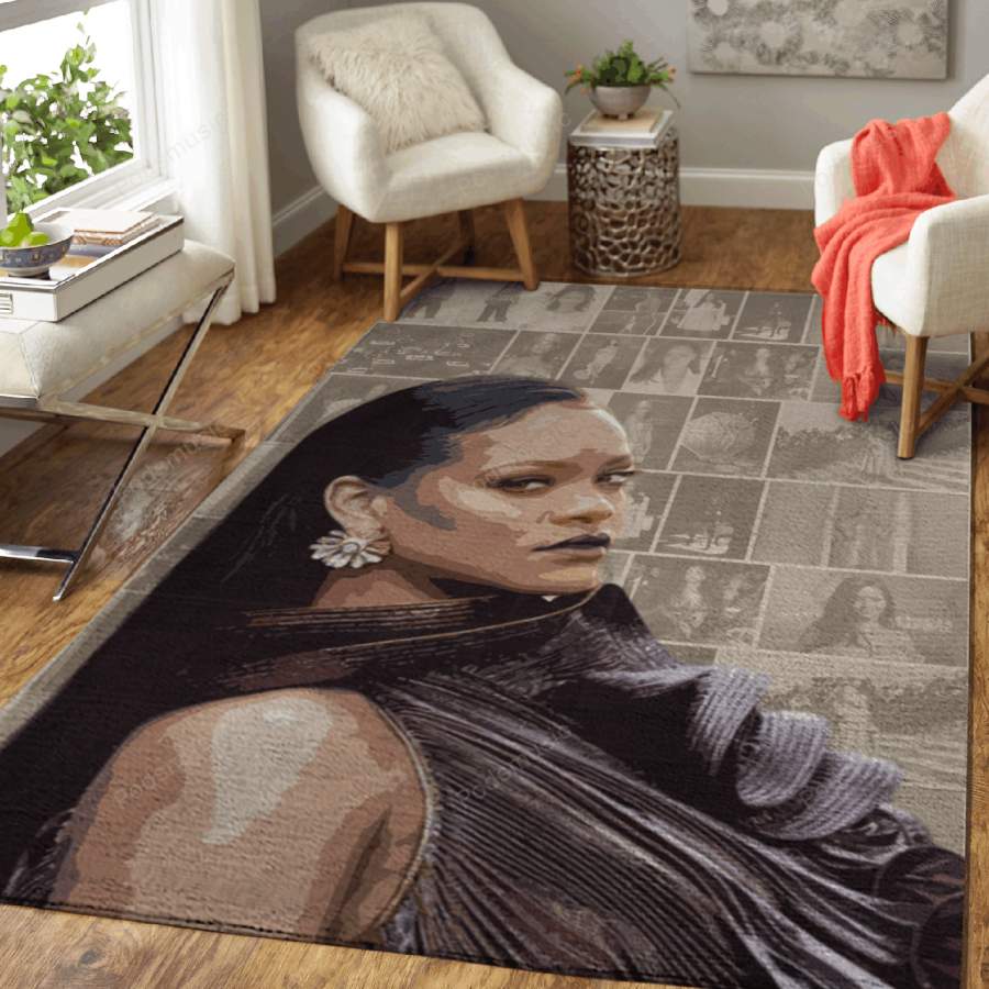Rihanna – Pop Music Art For Fans Area Rug Living Room Carpet Floor Decor