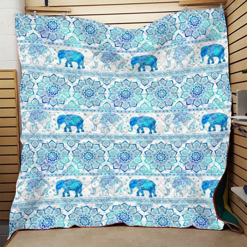 Mandala Elephant ZR143 Quilt