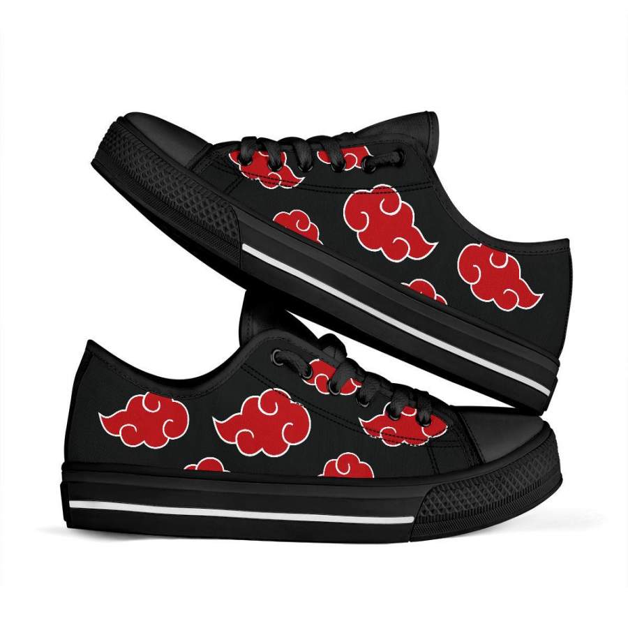 Akatsuki Naruto Custom Low Top Canvas Shoes