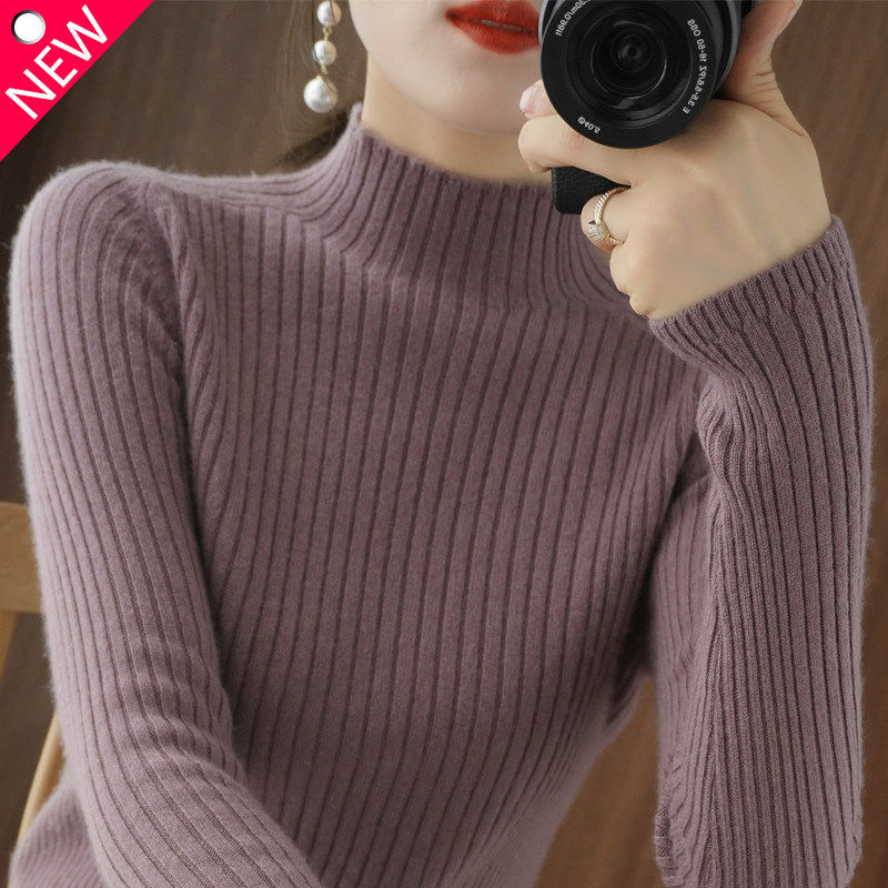 Woman Sweaters Chandails No Pilling Slim Turtleneck Sweater Women’s Pullover Knitwear Autumn Winter Black Inner alx