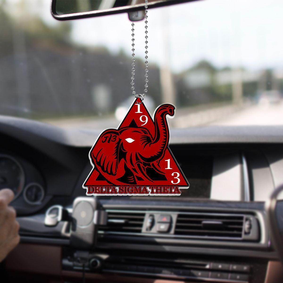 Wonderprint Ornament Delta Sigma Theta Elephant Car Hanging Ornament Lt10