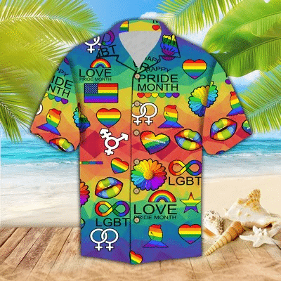 Happy Pride Month Hawaii Rainbow Hawaii Shirt For Lesbian Hawaii Ha87092