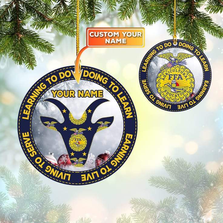 Personalized Us Farmers Ffa Custom Name Ornament Shaped Ornament