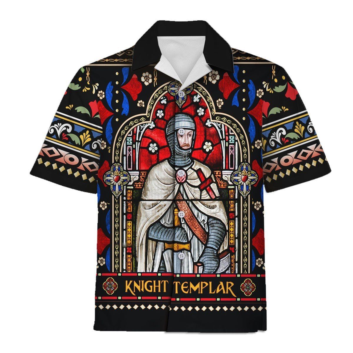 Knight Templar Stained Glass Hawaii Shirt Ha85599