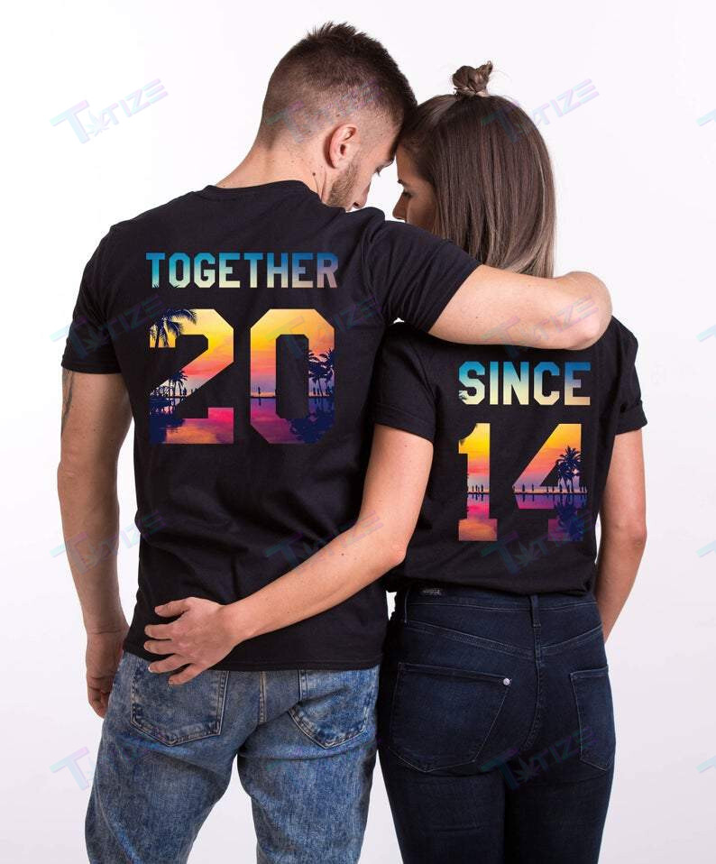 Matching Shirts Personalized Together Since Couple Gift Graphic Unisex T Shirt, Sweatshirt, Hoodie Size S – 5Xl