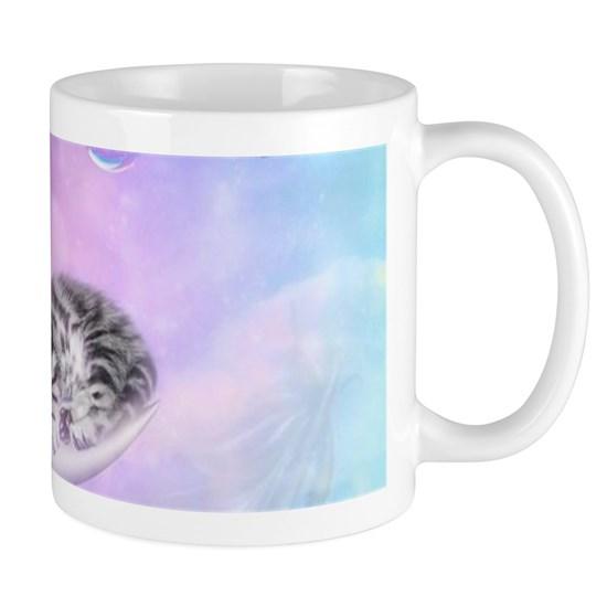 Sweet Little Kitten Sleeping In The Sky Mug