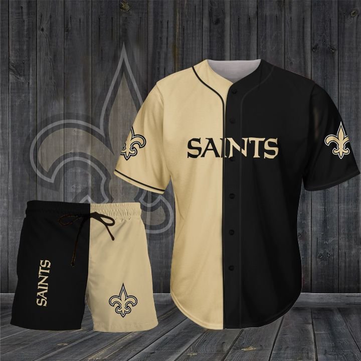 New Orleans Saints BASEBALL SHIRT SHORT