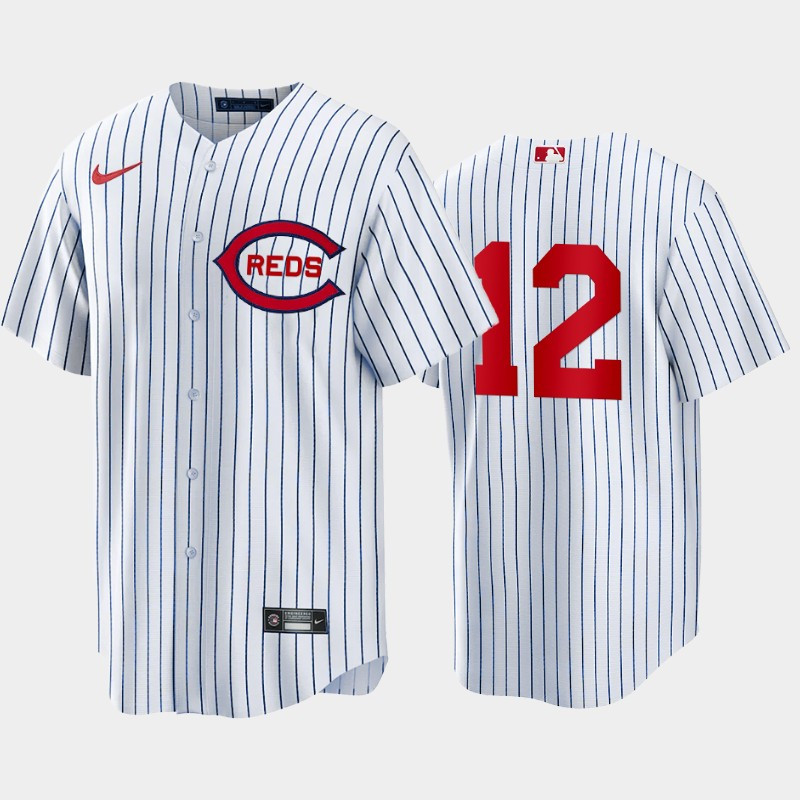 Cincinnati Reds 12 Tyler Naquin White 2022-23 Field of Dreams Jersey Men’s