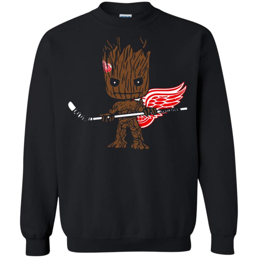 AGR Groot I Am Ice Hockey Player Team Detroit Red Wings Sweatshirt