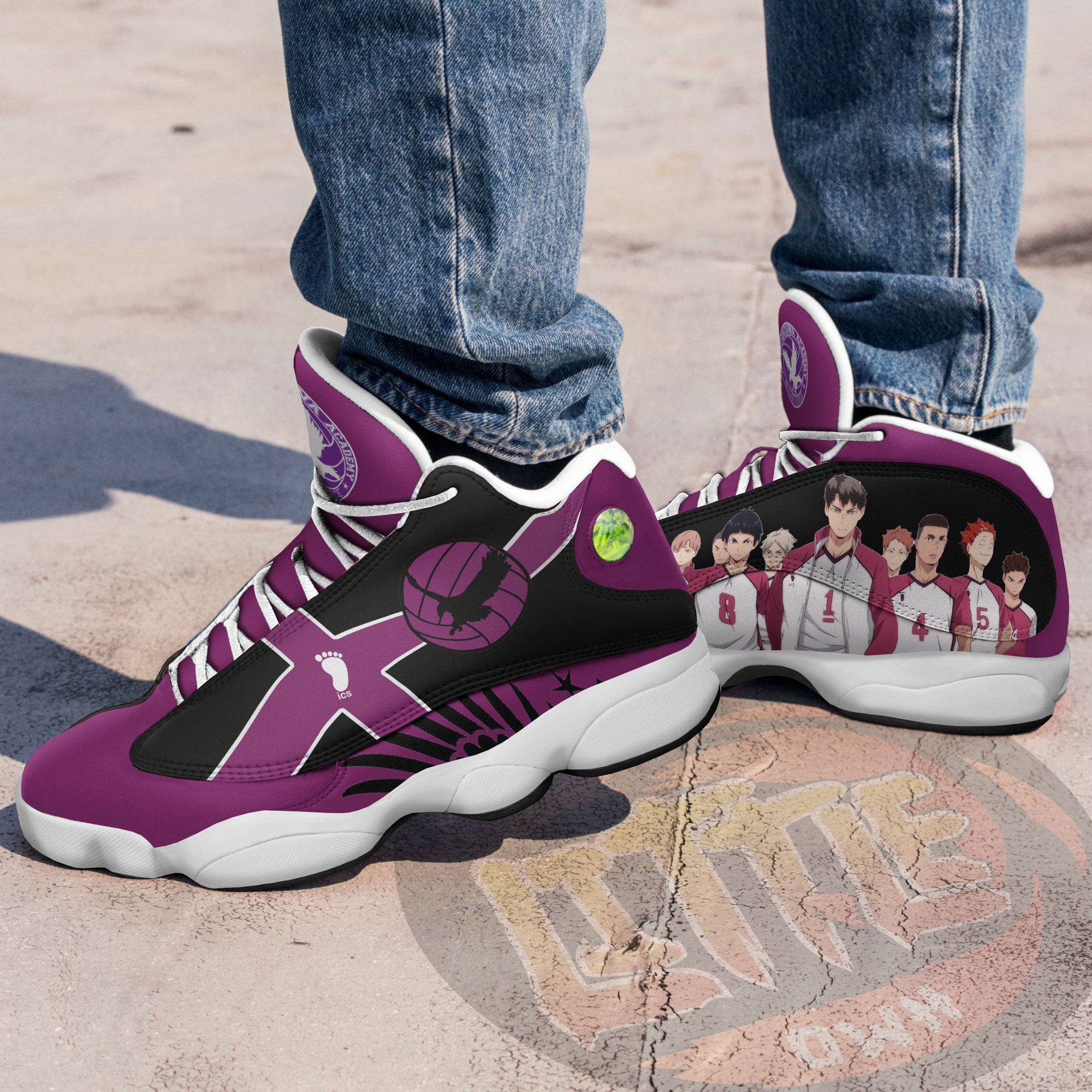 Shiratorizawa Academy Shoes Custom Haikyuu Anime Jd13 Sneakers