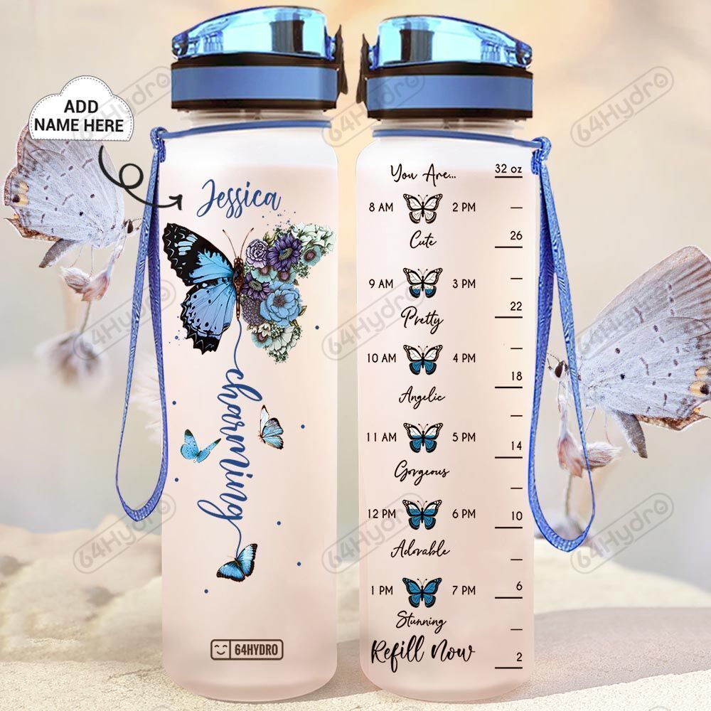 Butterfly Charming Personalized Pyz2608023 Water Tracker Bottle