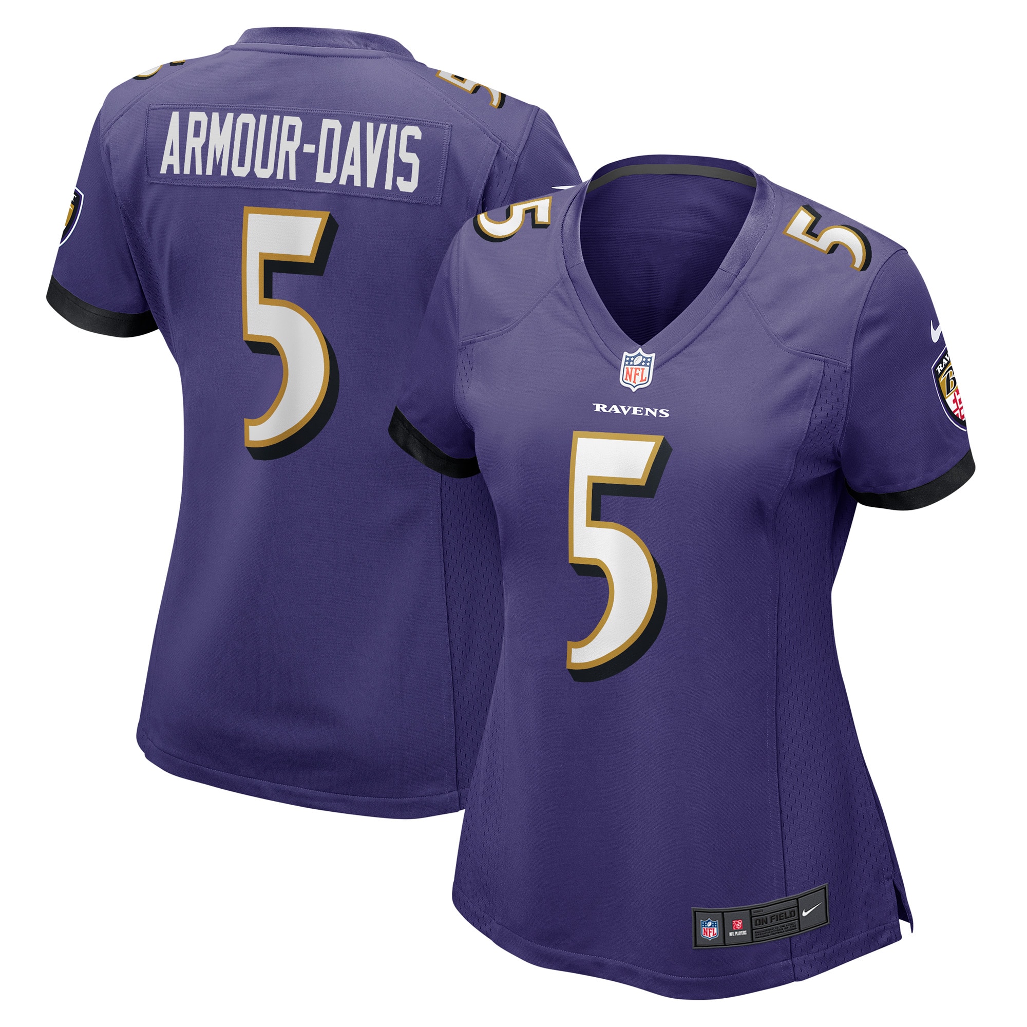 Jalyn Armour-Davis Baltimore Ravens Women's Game Player Jersey – Purple