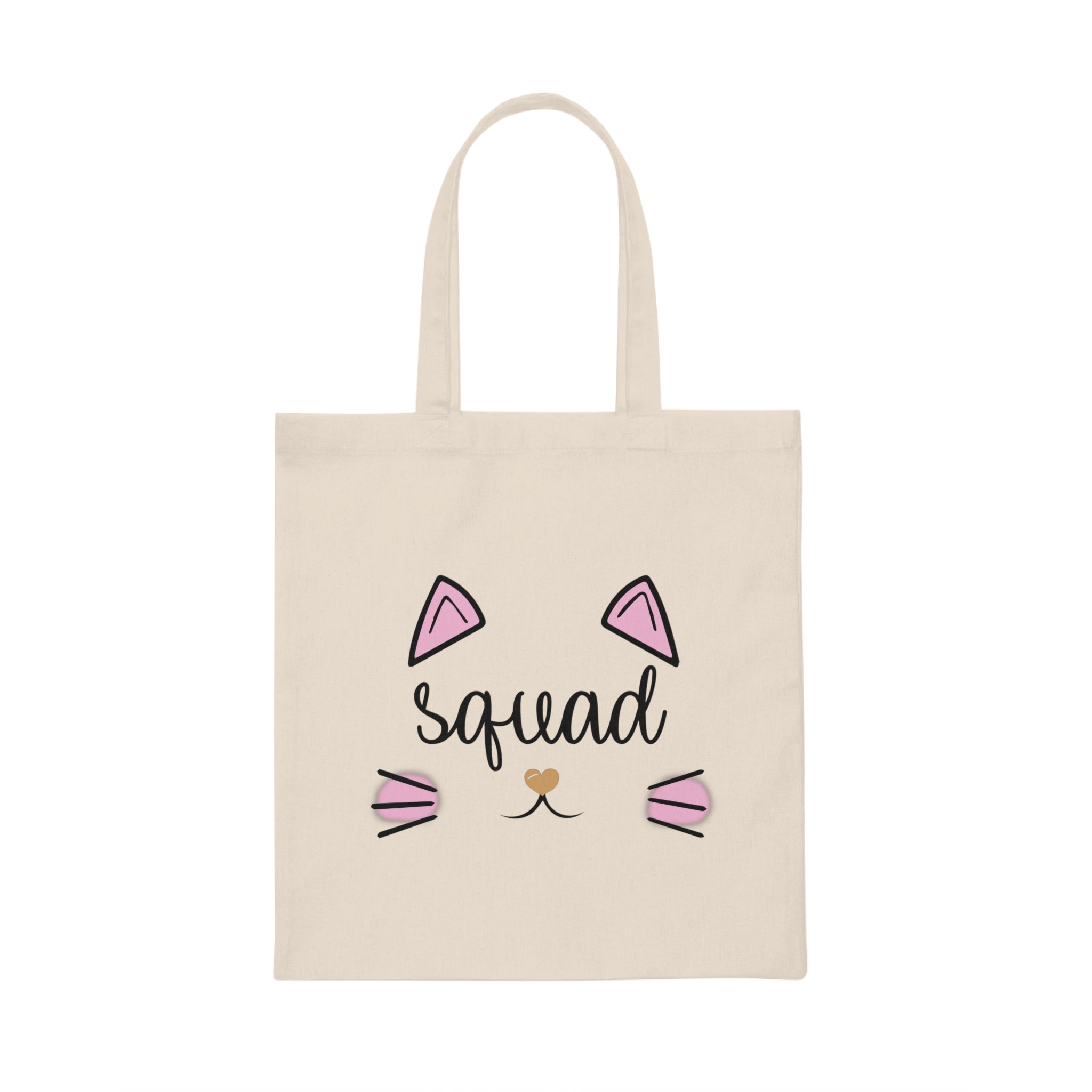 Squad Cat Bachelorette Team Bride Shirt Bridal Party Shower Gift Bridesmaid Shirts Canvas Tote Bag