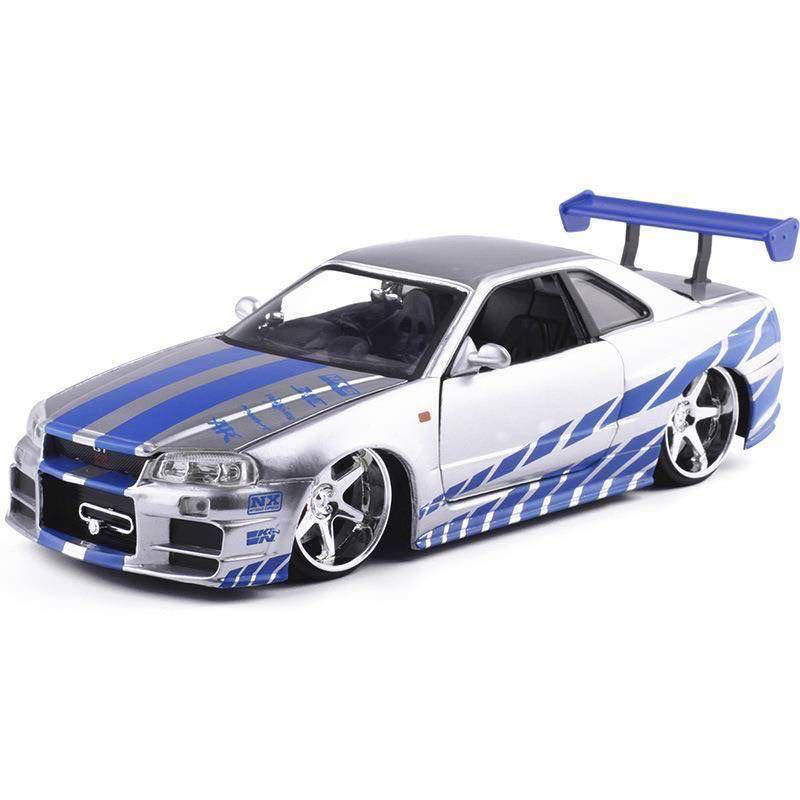1:24 Nissan Skyline GTR R34 Diecasts & Toy Vehicles Alloy Metal Car Model High Simulation Collectible Toys Gift Z49 alx