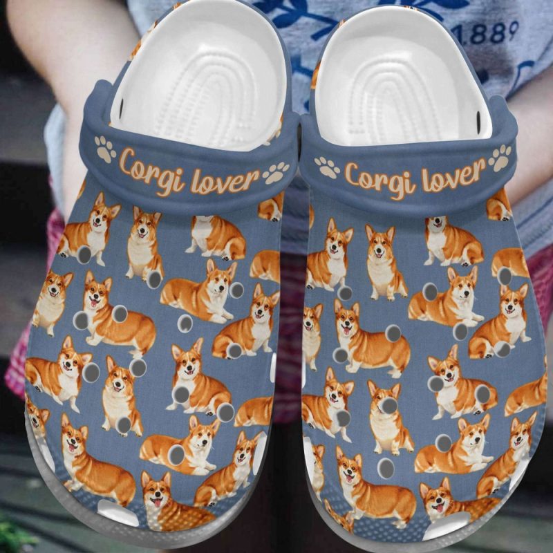 For Corgi Lover Rubber clog Shoes Comfy Footwear