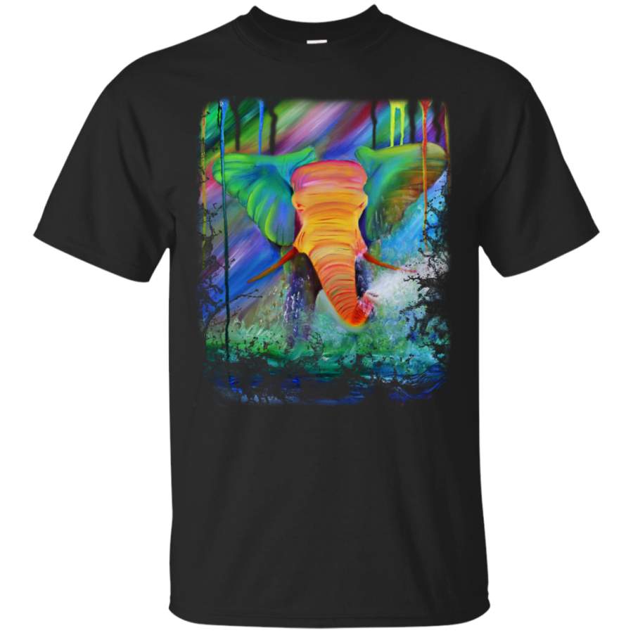 Elephants – Colorful rainbow green elephant watercolor design art colorful watercolor elephant art T Shirt & Hoodie