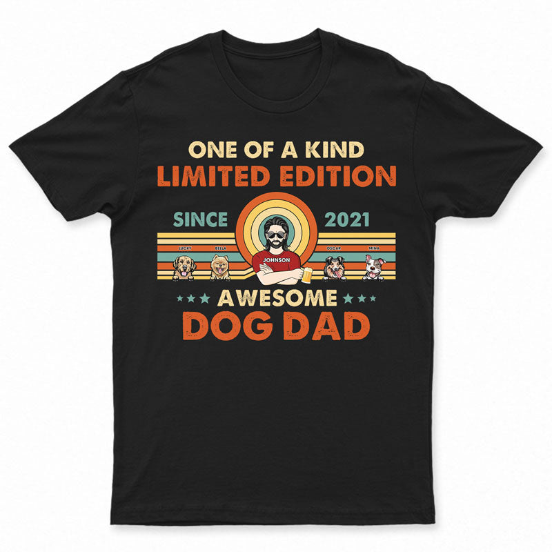 Limited Edition Awesome Dog Dad – Gift For Dog Lover – Personalized Custom T Shirt