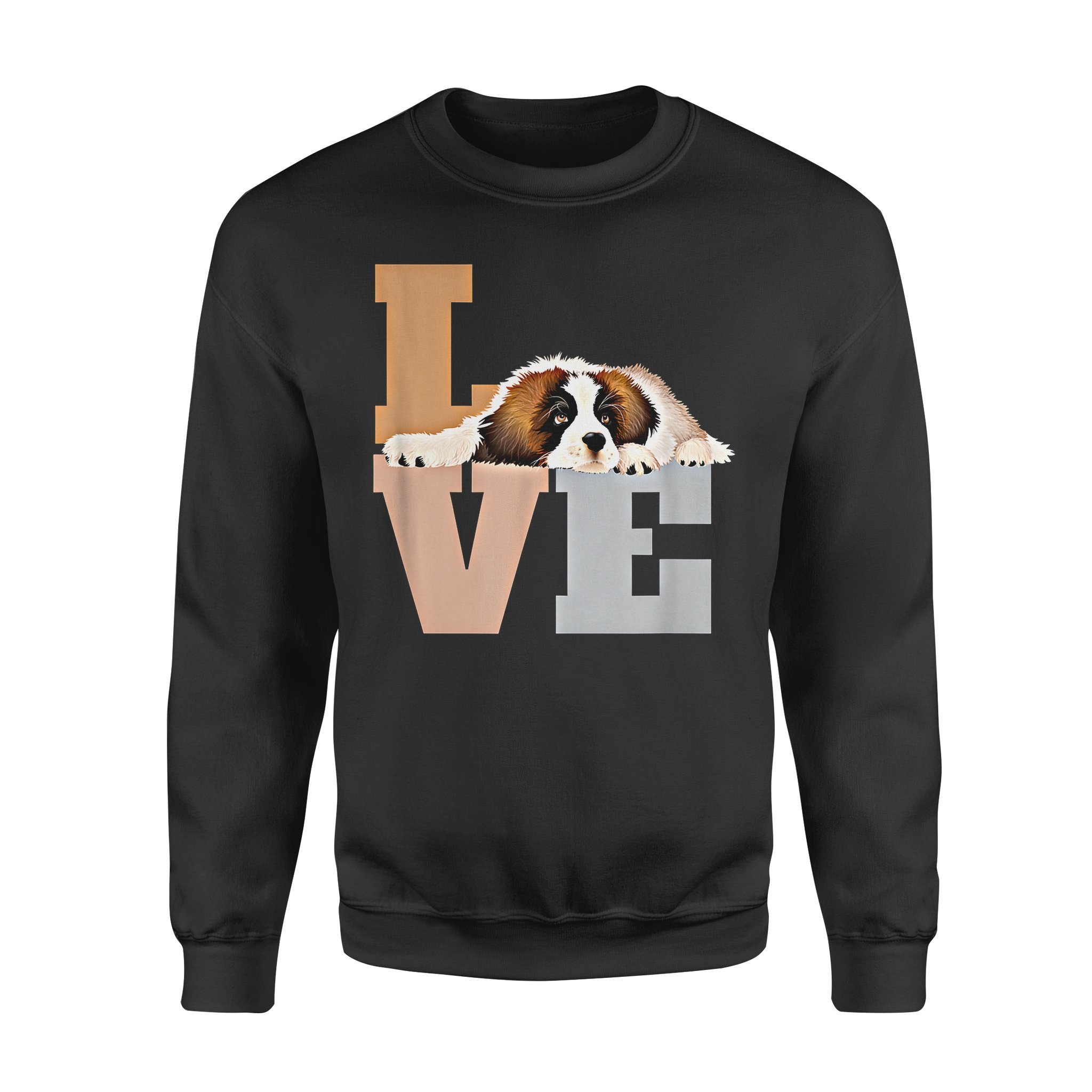 Dog gift idea St Bernard Lazy Puppy Slobbers With Love T-Shirt – Standard Fleece Sweatshirt