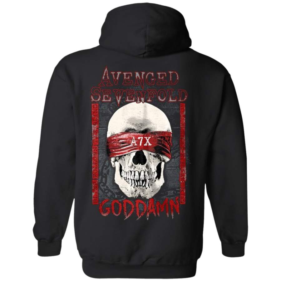 Avenged Sevenfold God Damn The Stage Rock Back print Pullover Hoodie