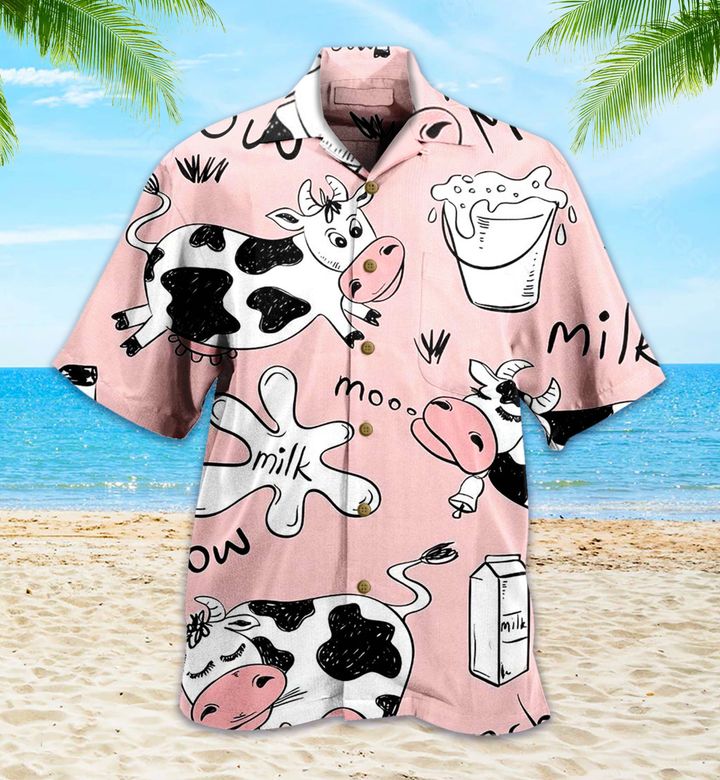 Pink Cow Milk Hawaii Shirt Ha25888