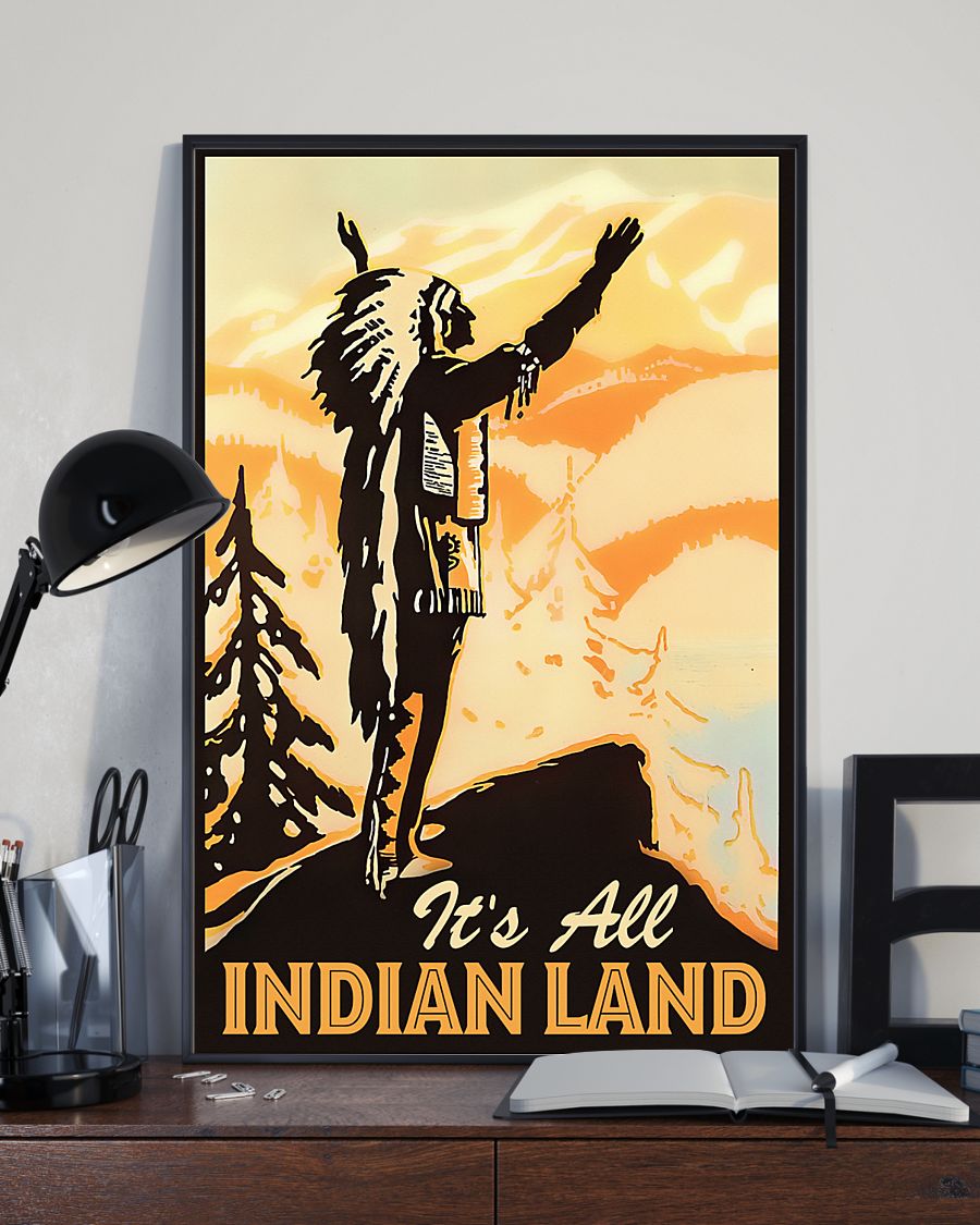Native American It’s All Indian Land Vertical Canvas And Poster | Wall Decor Visual Art