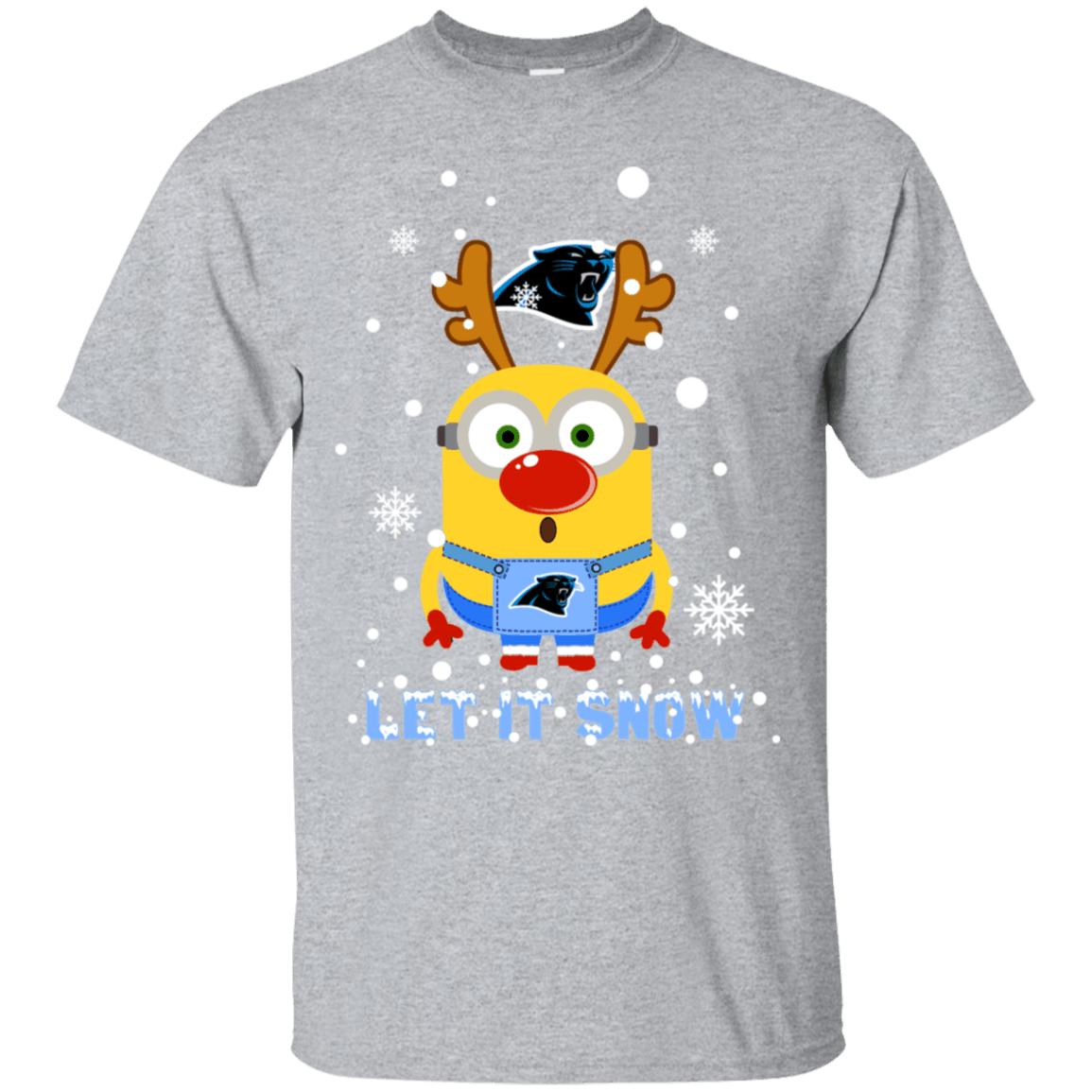 Buy Minion Carolina Panthers Ugly Christmas Sweaters Let It Snow Ultra Cotton T-Shirt