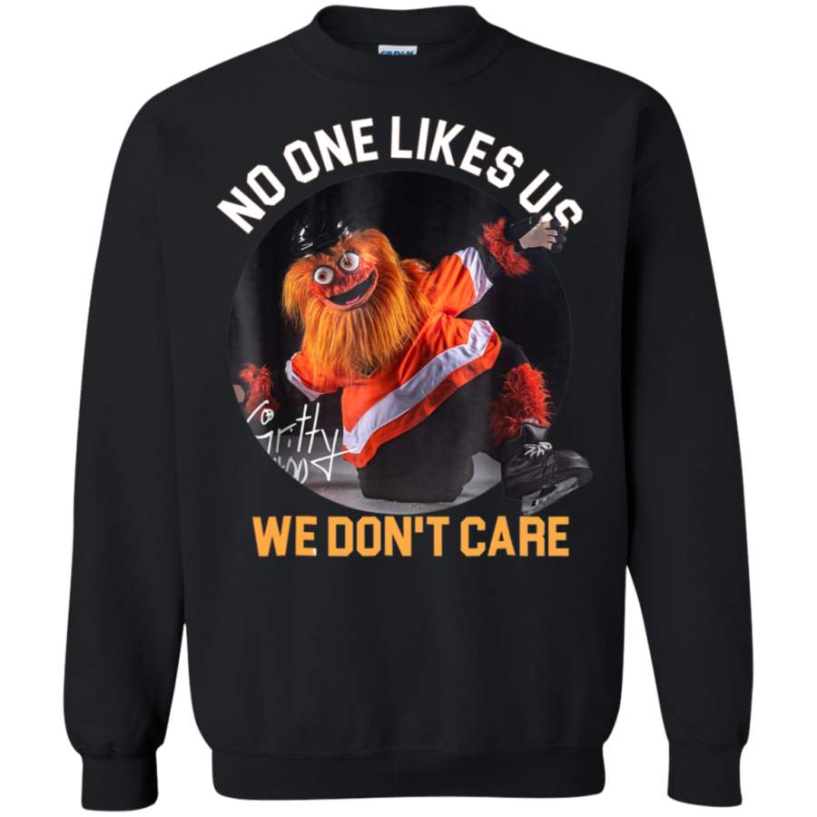 AGR No One Likes Us We Don’t Care – Gritty Philly Mascot Sweatshirt