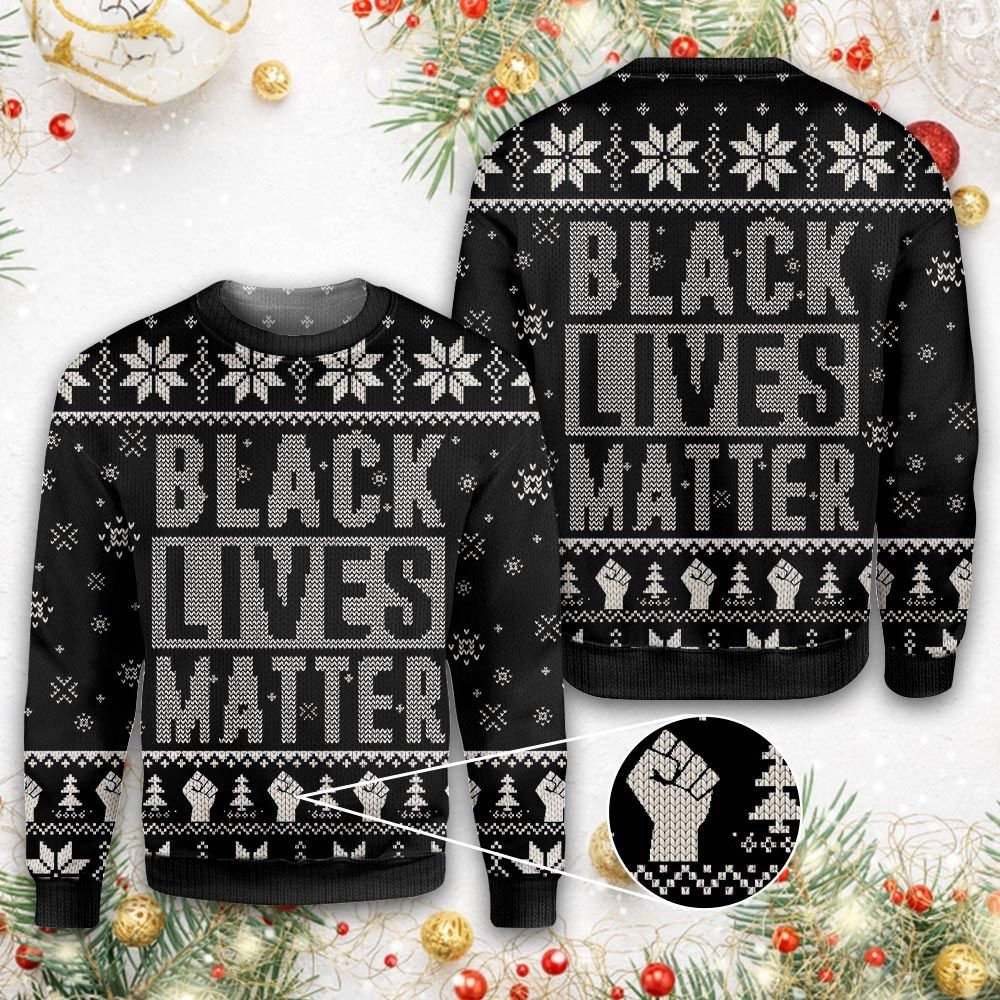 Black Lives Matter Christmas Ugly Sweater