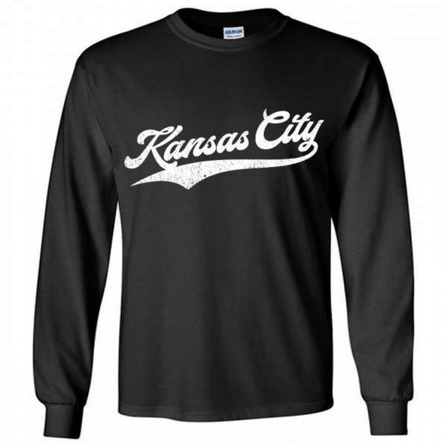 Kansas City Baseball  KC Pride Royal Blue Vintage Long Shirt