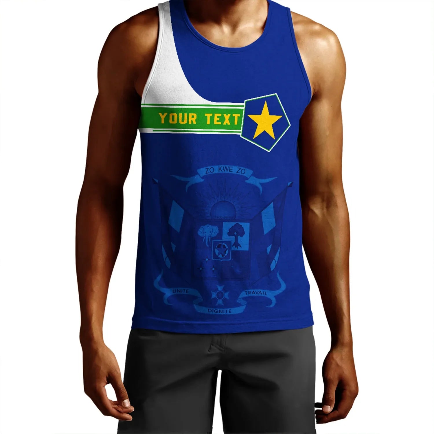 (Custom) Greeklife Tank Top – Central African Republic Men’S Tank Top Pentagon Style