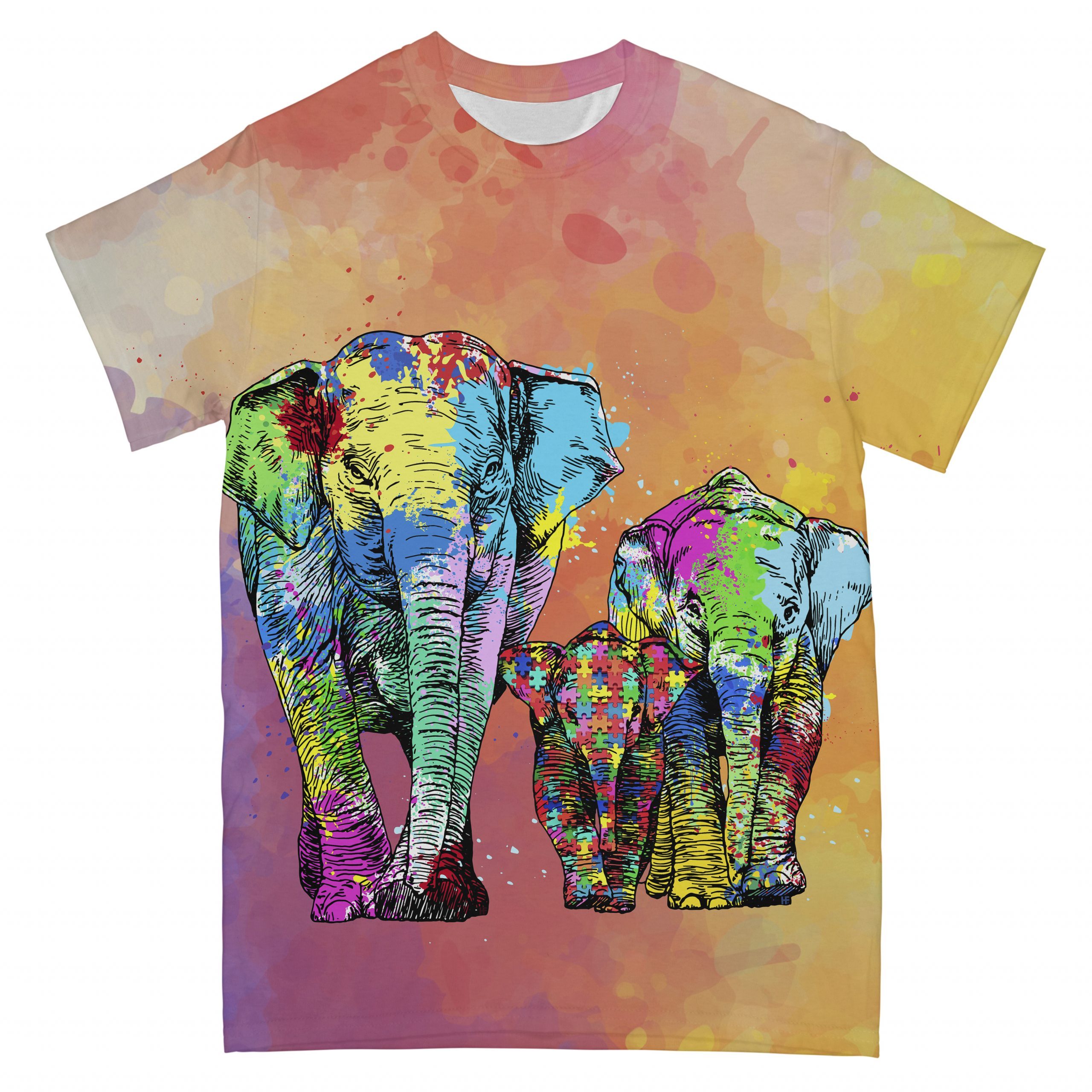 Autism Elephant Parent You Never Walk Alone Ez06 2503 All Over T-Shirt