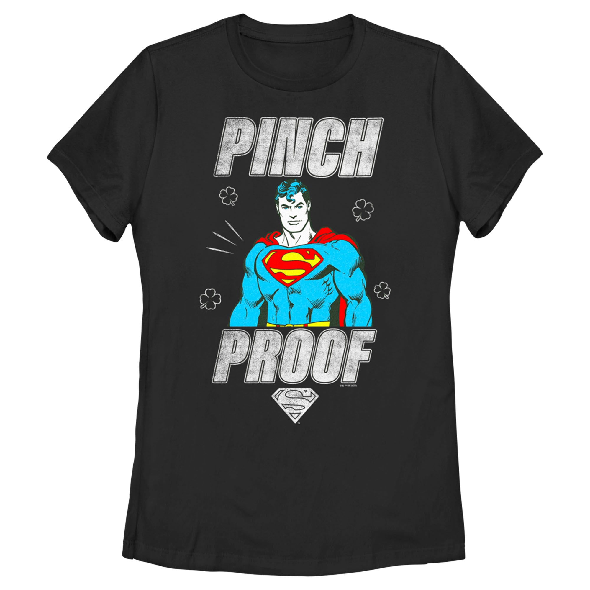 Women’S Superman St. Patrick’S Day Pinch Proof Man Of Steel T-Shirt