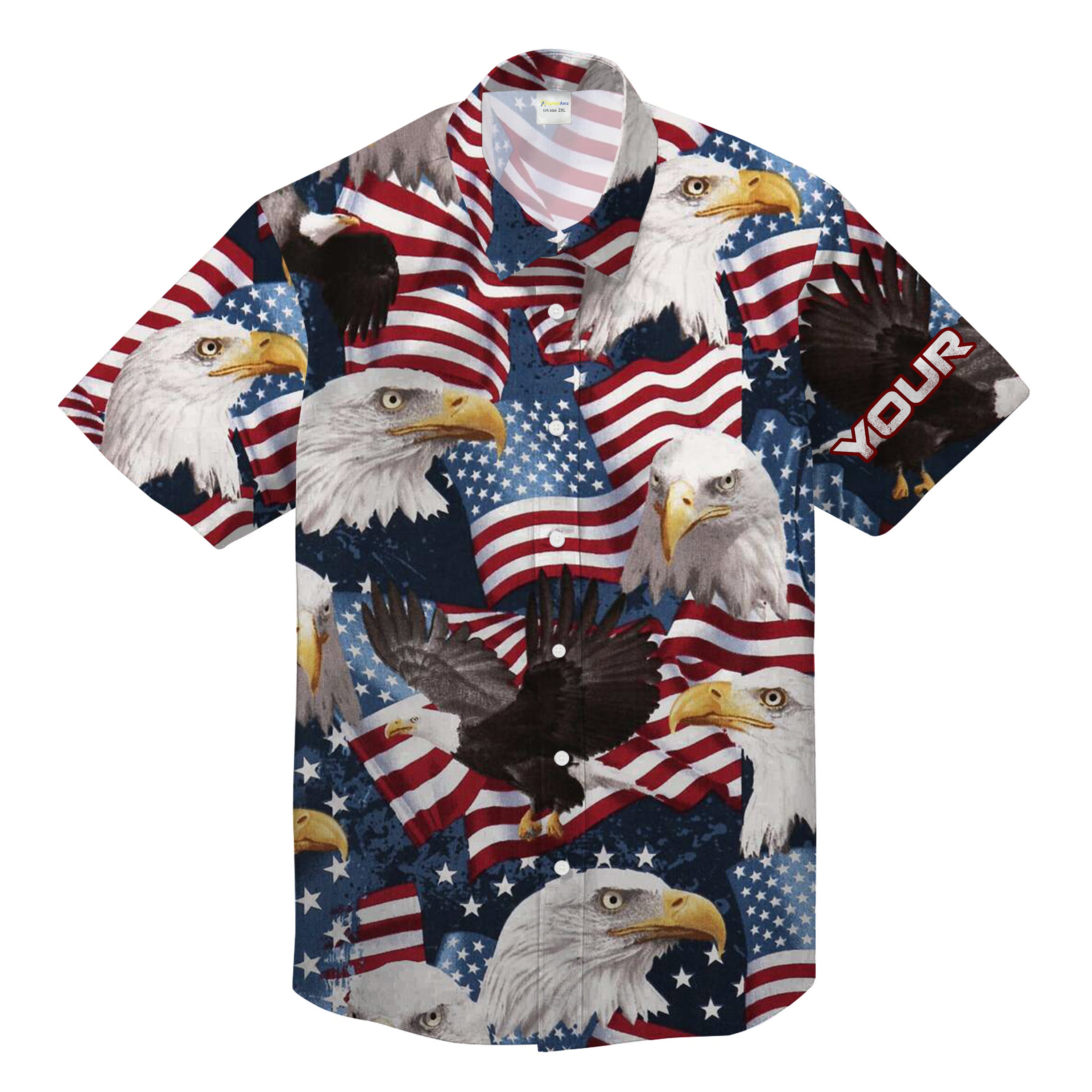 American Flag Eagle Hawaiian Shirt 4Th Of July – Patriotic Usa Independent Apparel – Nqs2043