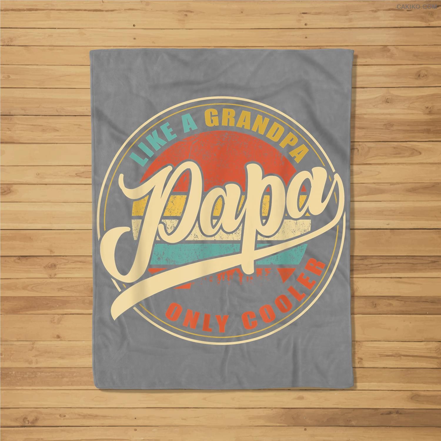 Mens Papa Like A Grandpa Only Cooler Funny Dad Papa Definition Fleece Blanket