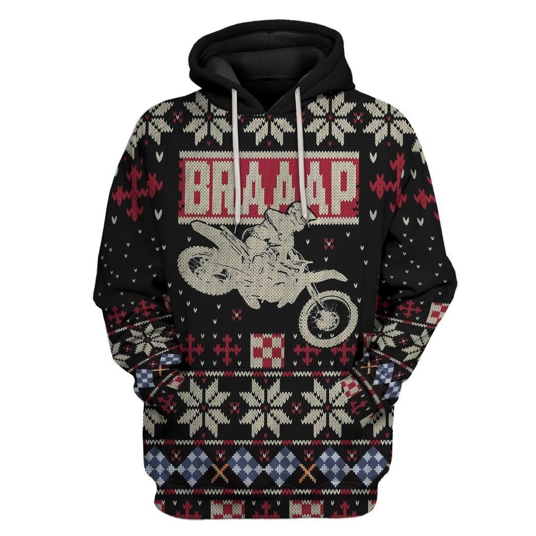 Casespring 3D Braaap Ugly Christmas Sweater Tshirt Hoodie Apparel