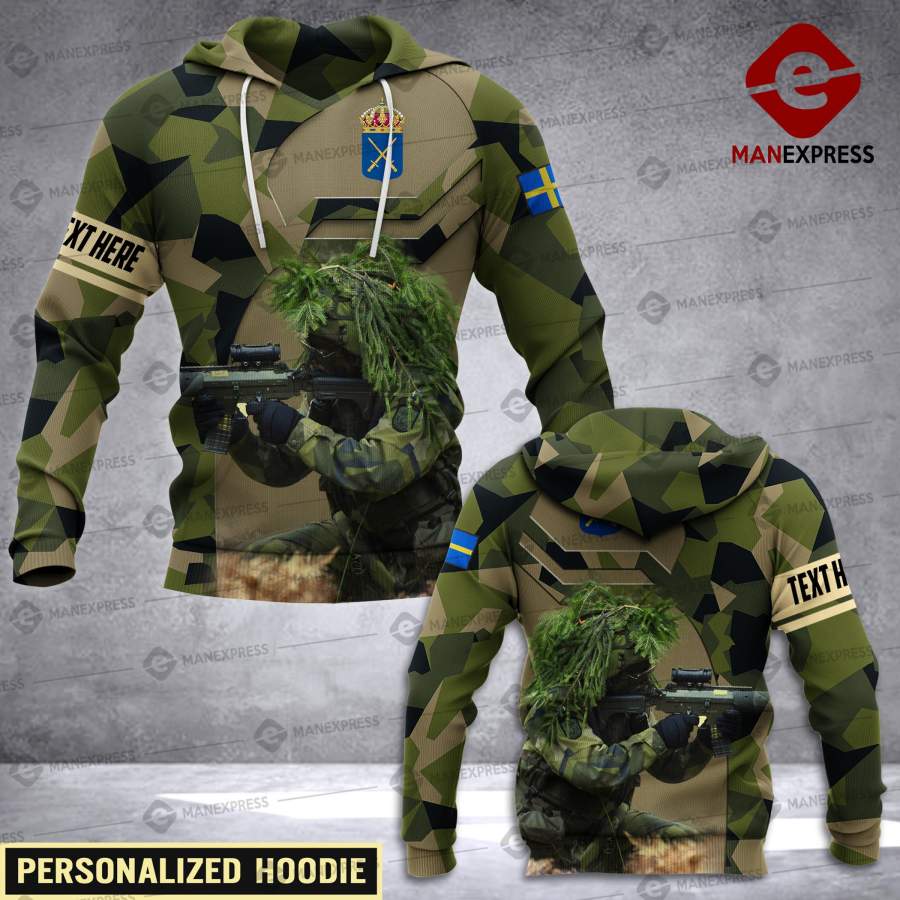 Personalized Sweden Warriors ETG 3D printed hoodie ARMS