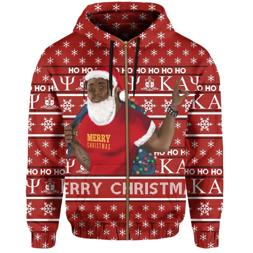 Greek Life Hoodie – Christmas Kappa Alpha Psi Zip Hoodie Best Red