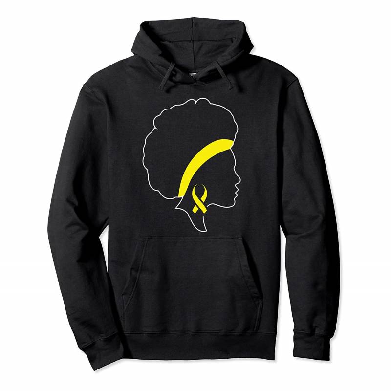 African Afro Woman Sarcoma Cancer Awareness Ribbon Gifts Pullover Hoodie