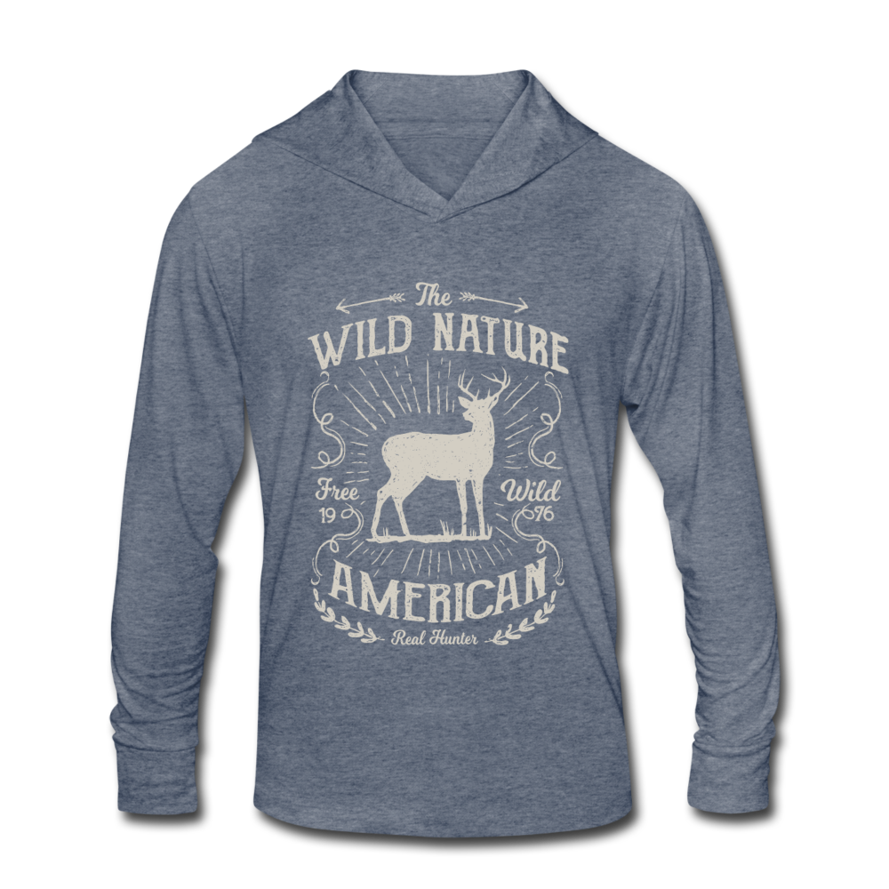 Real American Deer Hunter Unisex Tri-Blend Hoodie Shirt