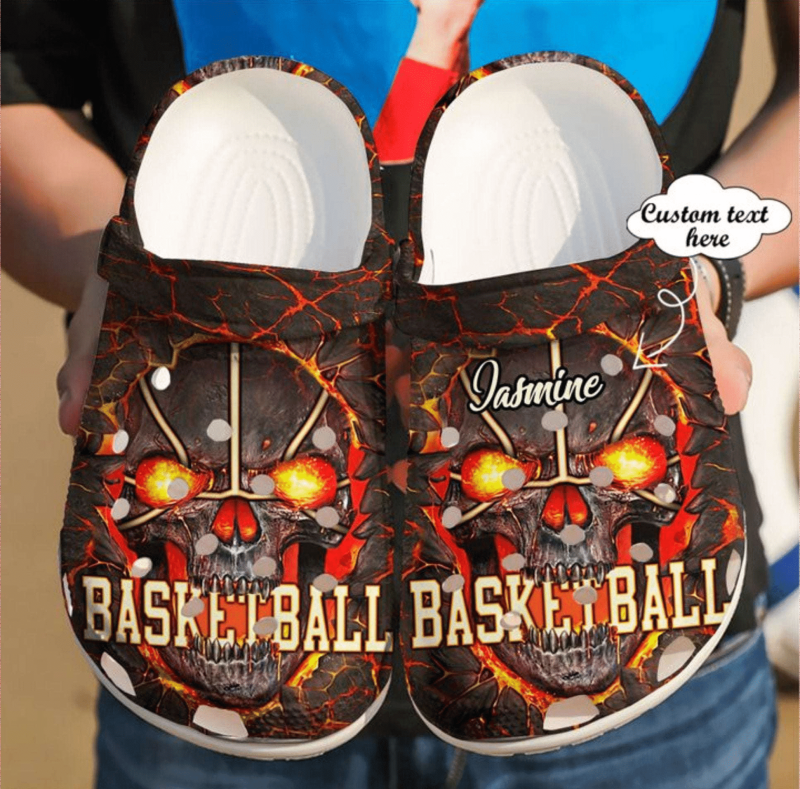 Basketball clog Shoespersonalized Skull Clog Shoes