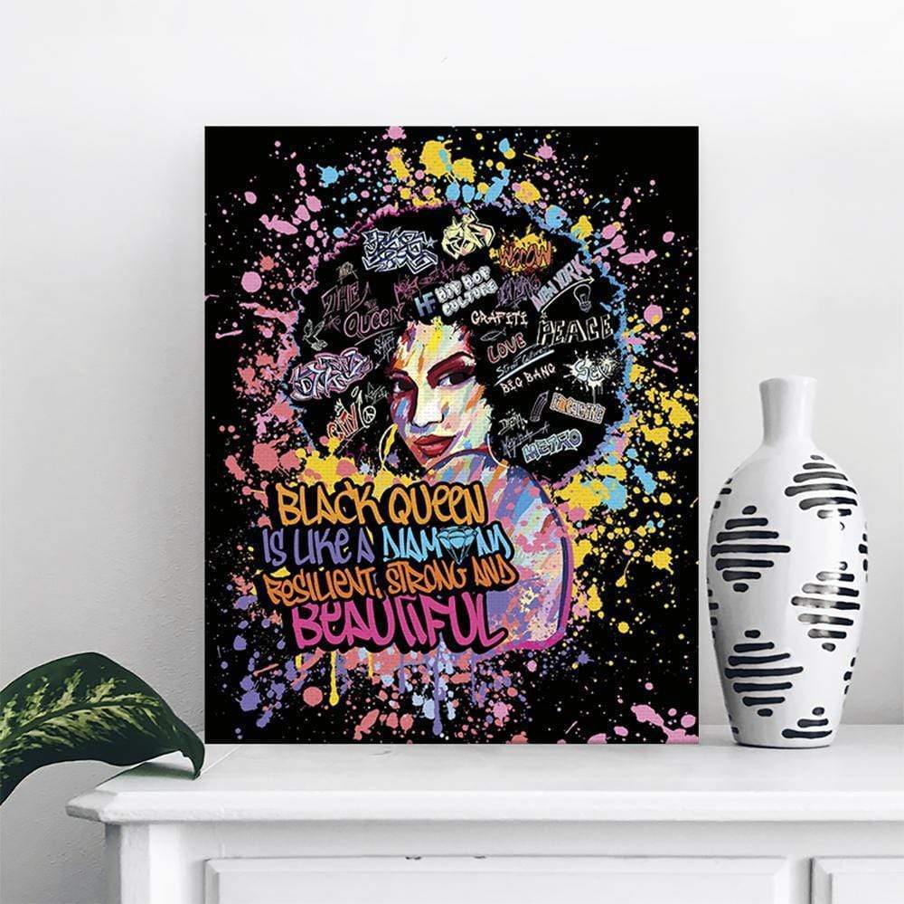 Black Queen Is Like A Diamond Canvas Prints Poster Print, Wall Art Canvas, Poster Canvas Wall Decor