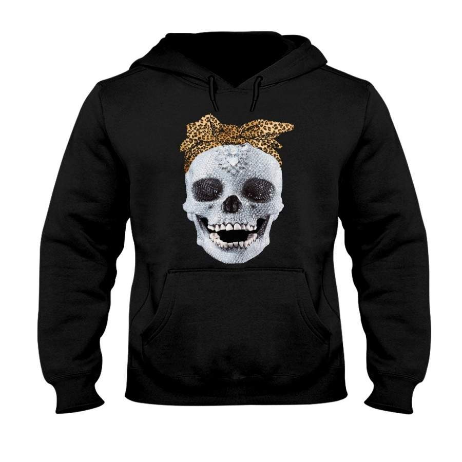 Diamond Skull Leopard Bandana Cool Hoodie