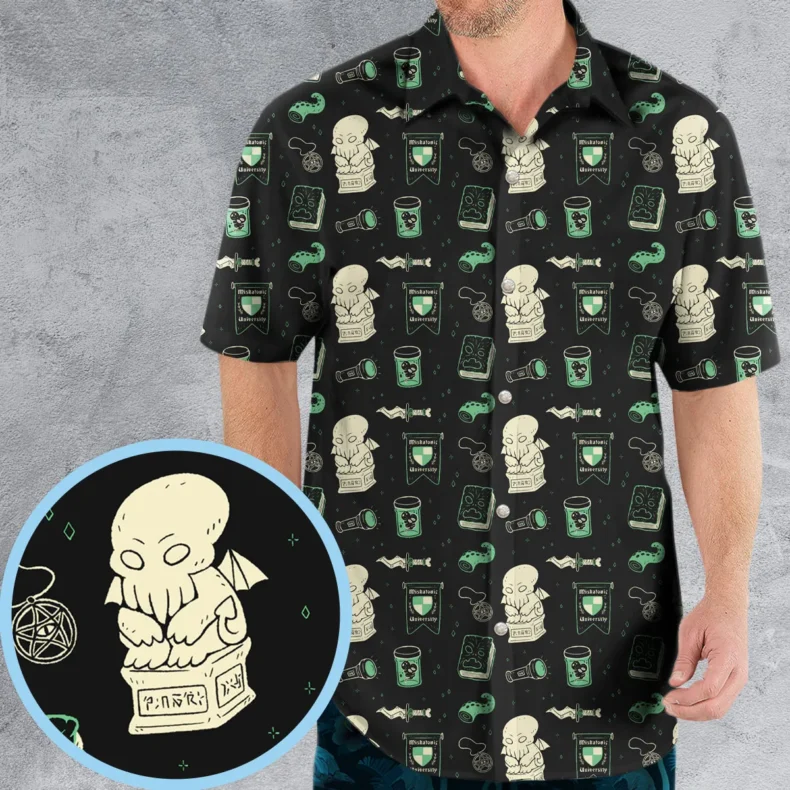 Cthulhu H.P Lovecraft Miskatonic University Hawaiian Shirt