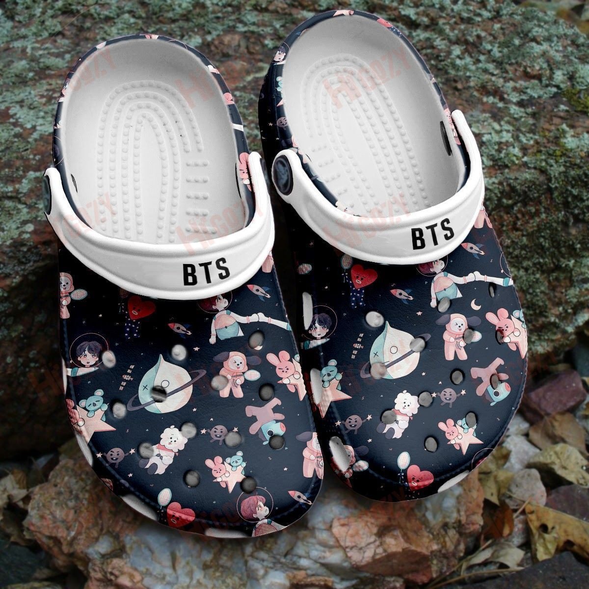 Bts 2 For Men And Women Gift For Fan Classic Water Rubber Clogs Clogband Clogs, Comfy Footwear