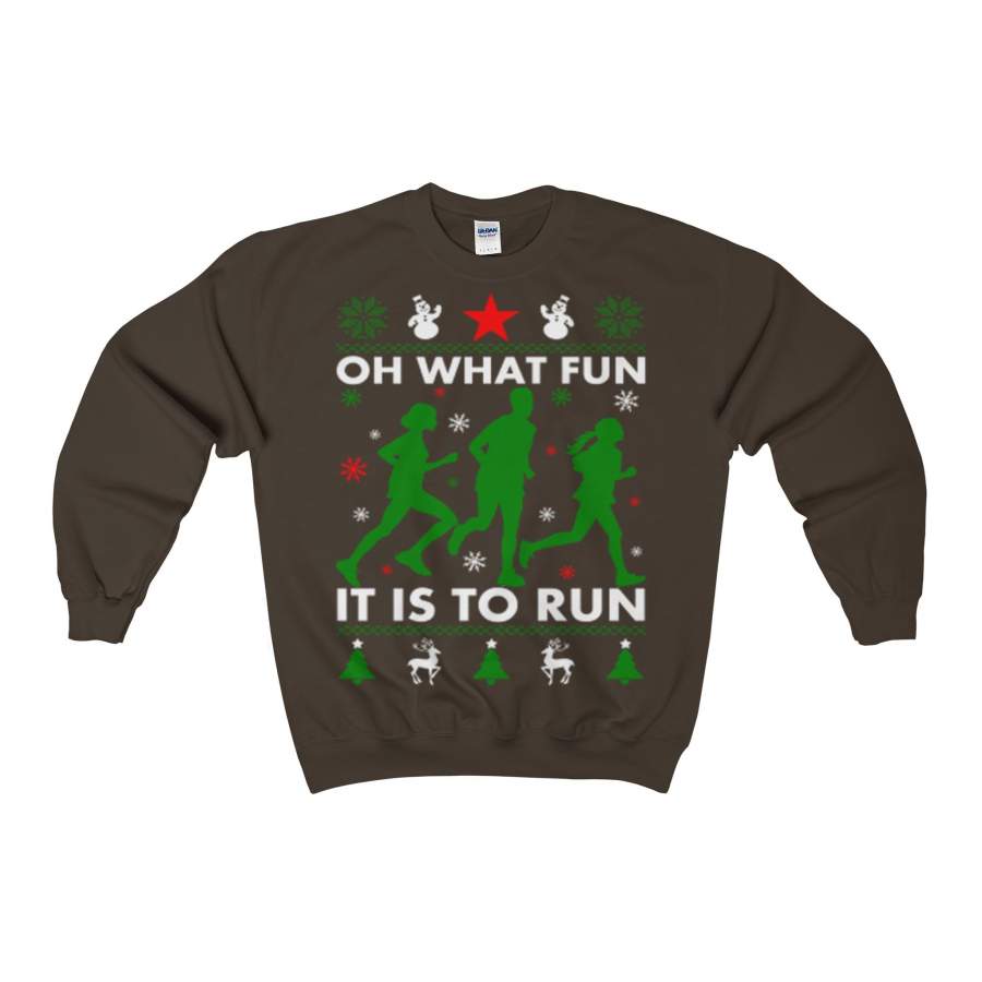 ugly christmas runner sweatshirt