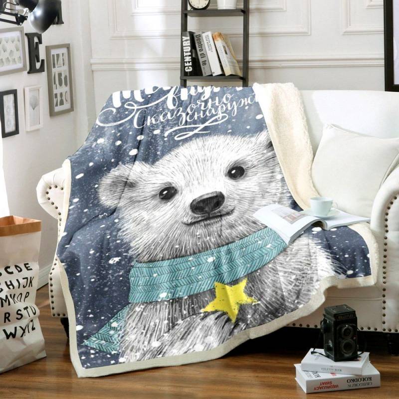 Winter Animal HM1712108TT Sherpa Fleece Blanket