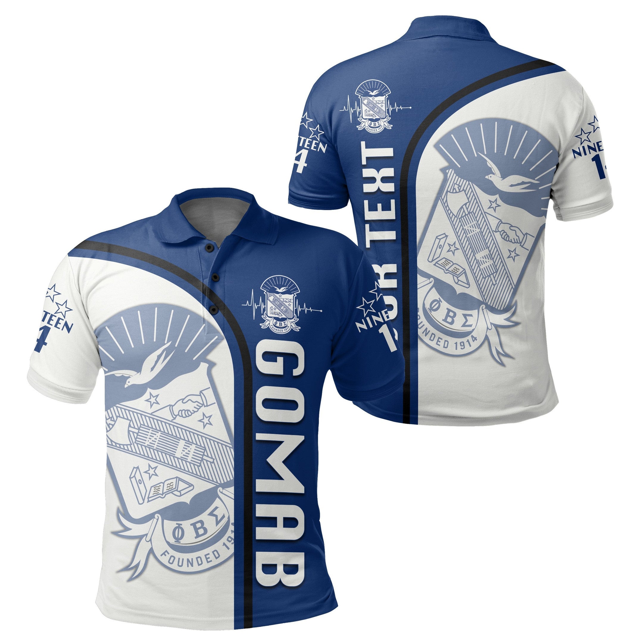 Fraternity Polo – Personalized Phi Beta Sigma In My Heart Polo Shirt