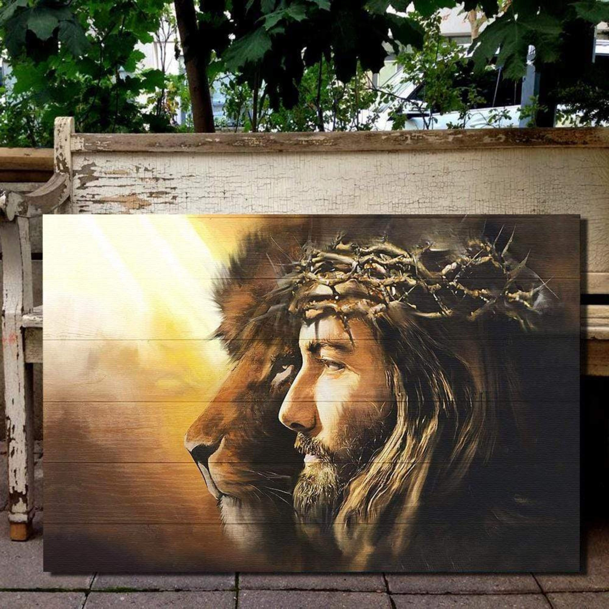 Jesus Canvas, Jesus And Lion Canvas, God Canvas, Christian Canvas | Wall Decor | Birthday Gift, New Year Gift, Christmas Gift, Thanksgiving