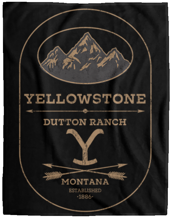 Yellowstone Dutton Ranch Label Blanket 60X80 Fleece Blanket