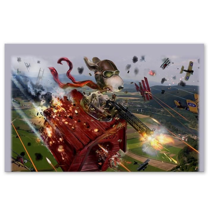 Snoopy Fighter Pilots Red Fighting Plan Dog House Poster Poster Canvas Poster Canvas Poster Canvas Fashion24Hs
